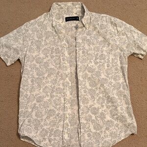 Abercrombie & Fitch Gray Floral Men's Shirt